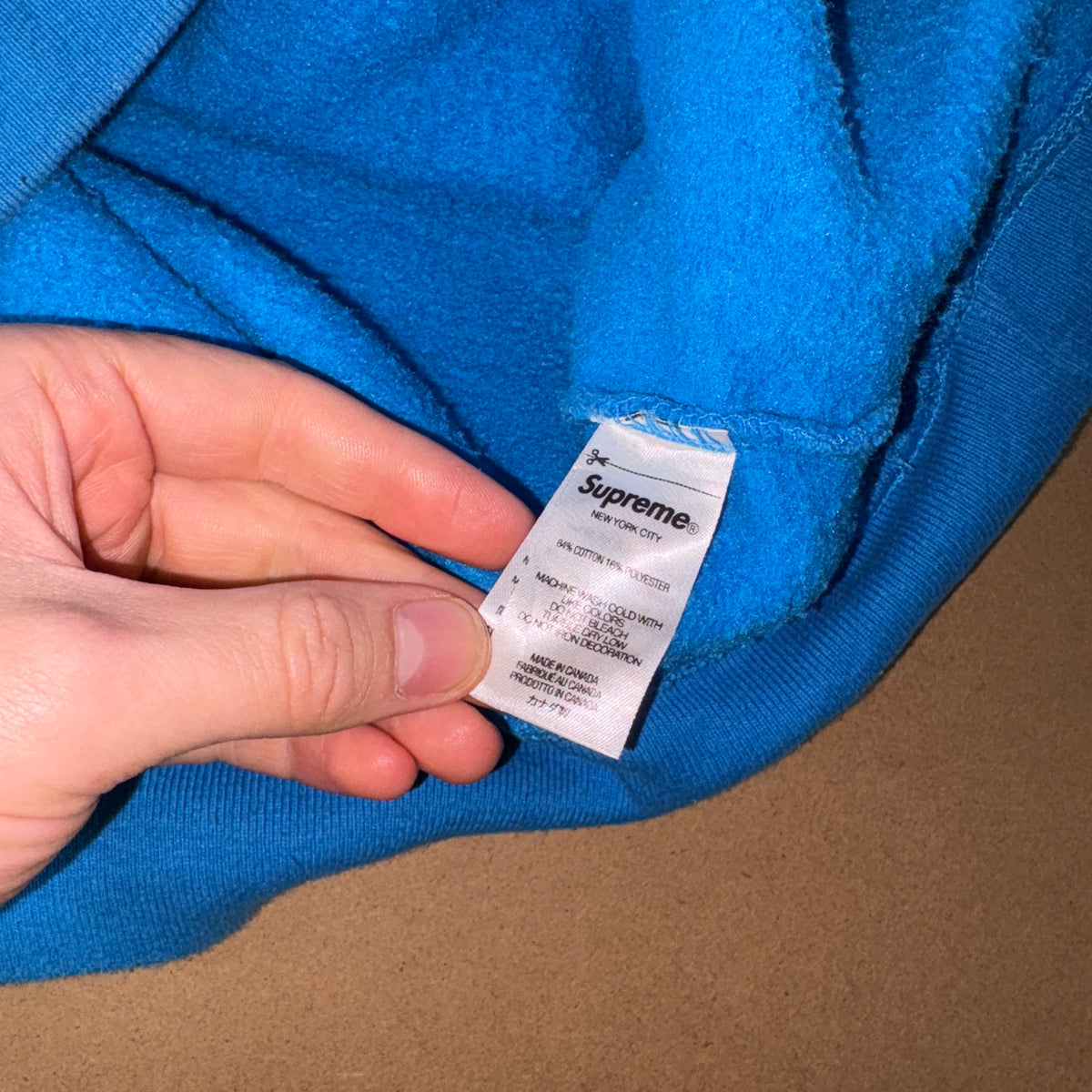 Supreme Mini Box Logo Blue Hoodie Sweatshirt - M
