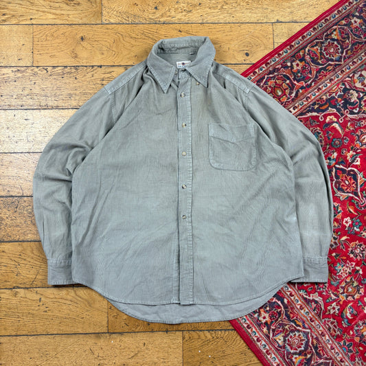Vintage Grey Corduroy Shirt - L