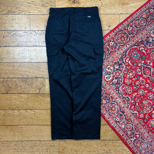 Vintage Black Cargo Skate Chino Trousers - Size 10