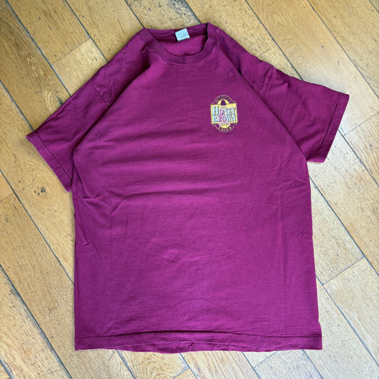 Vintage 90s Beer Burgundy Single Stitch Graphic T-Shirt - XL
