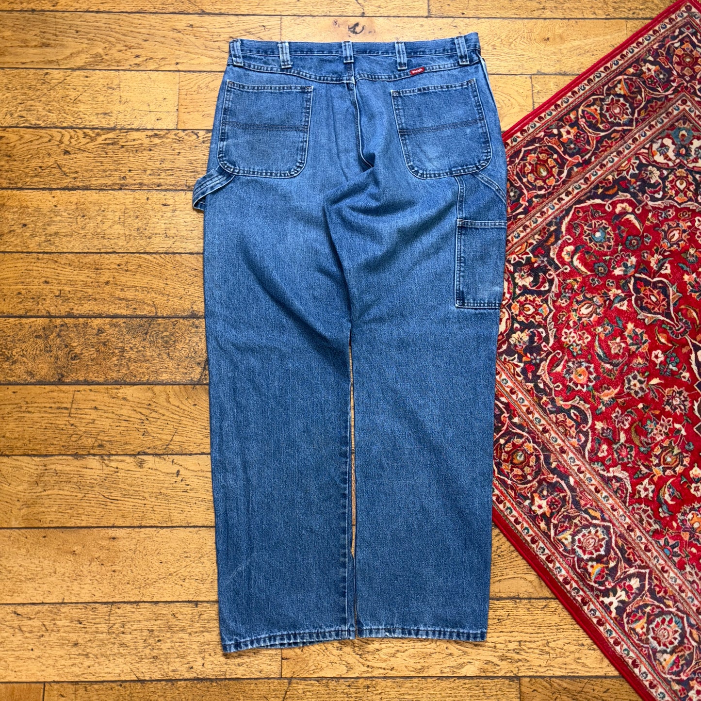 Vintage Wrangler Blue Carpenter Workwear Baggy Jeans - 40L