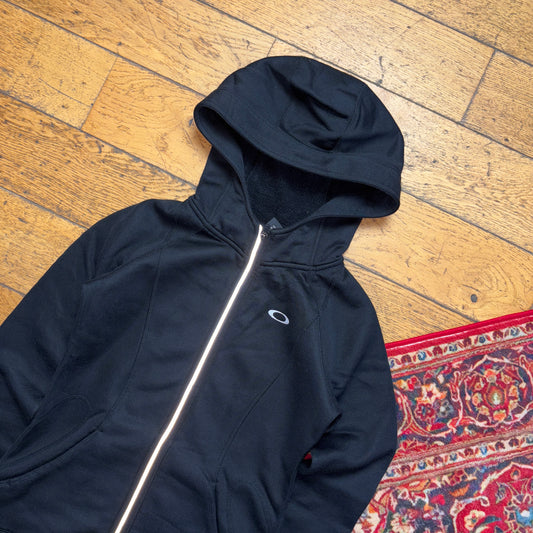 Vintage Oakley Black Womens Sport Running Hoodie Sweatshirt - XS
