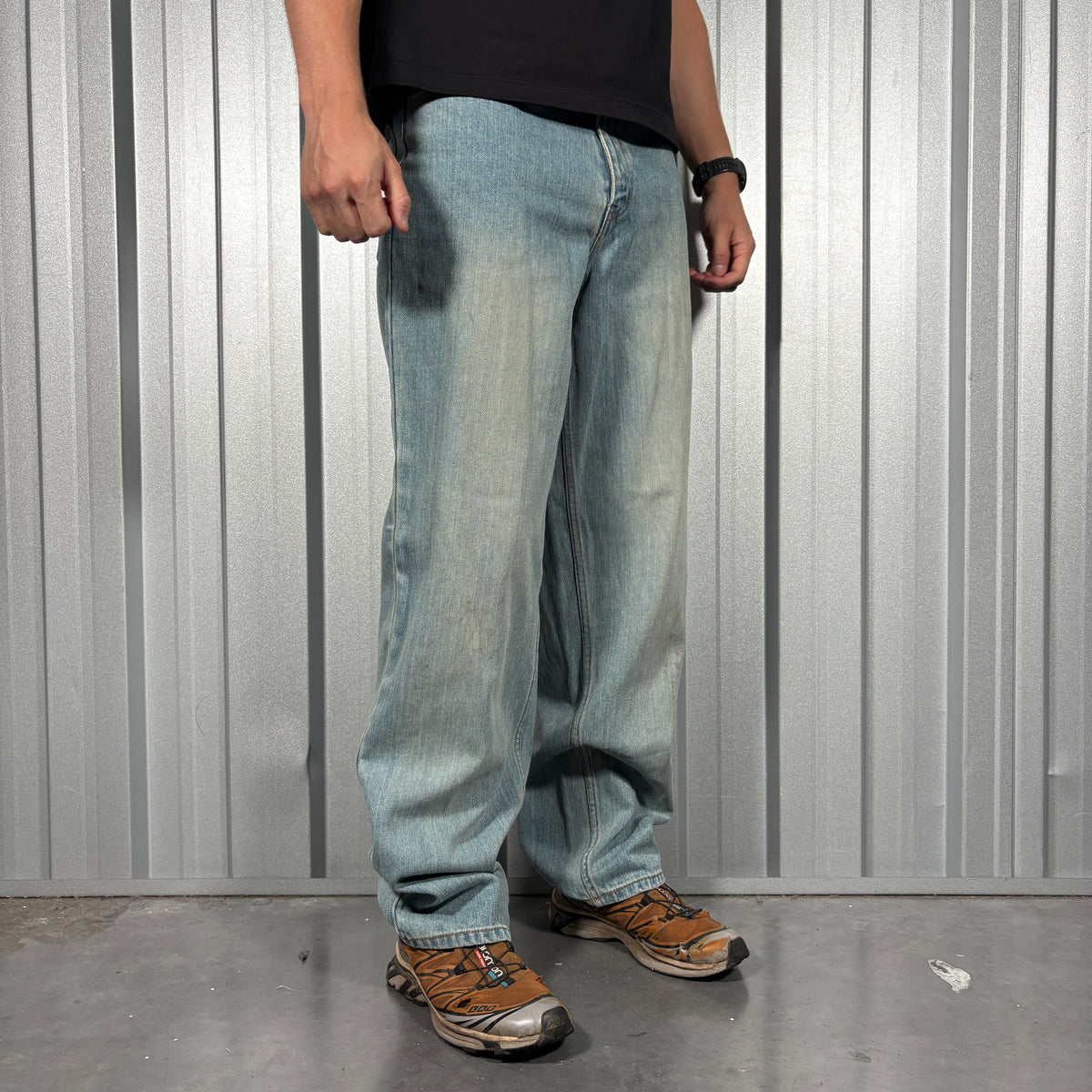 Quiksilver Baggy Blue Y2K Surfwear Jeans - 32R