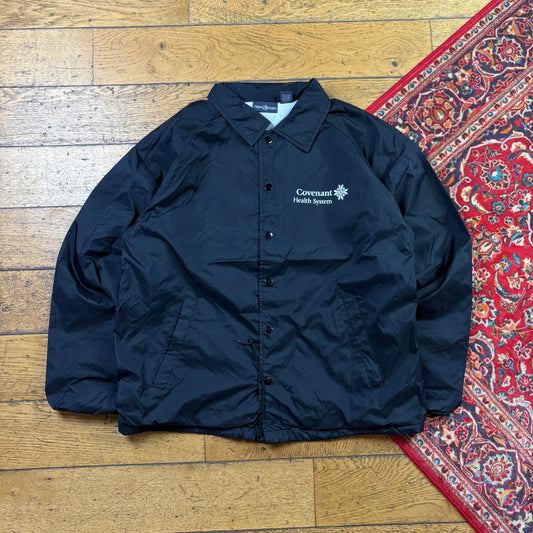 Vintage Black Nylon Coach Harrington Jacket - M
