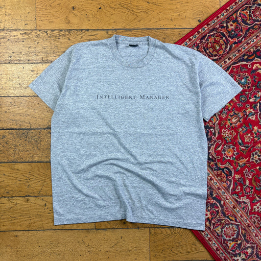 Vintage 90s Compaq Grey Funny Single Stitch Graphic T-Shirt - XL