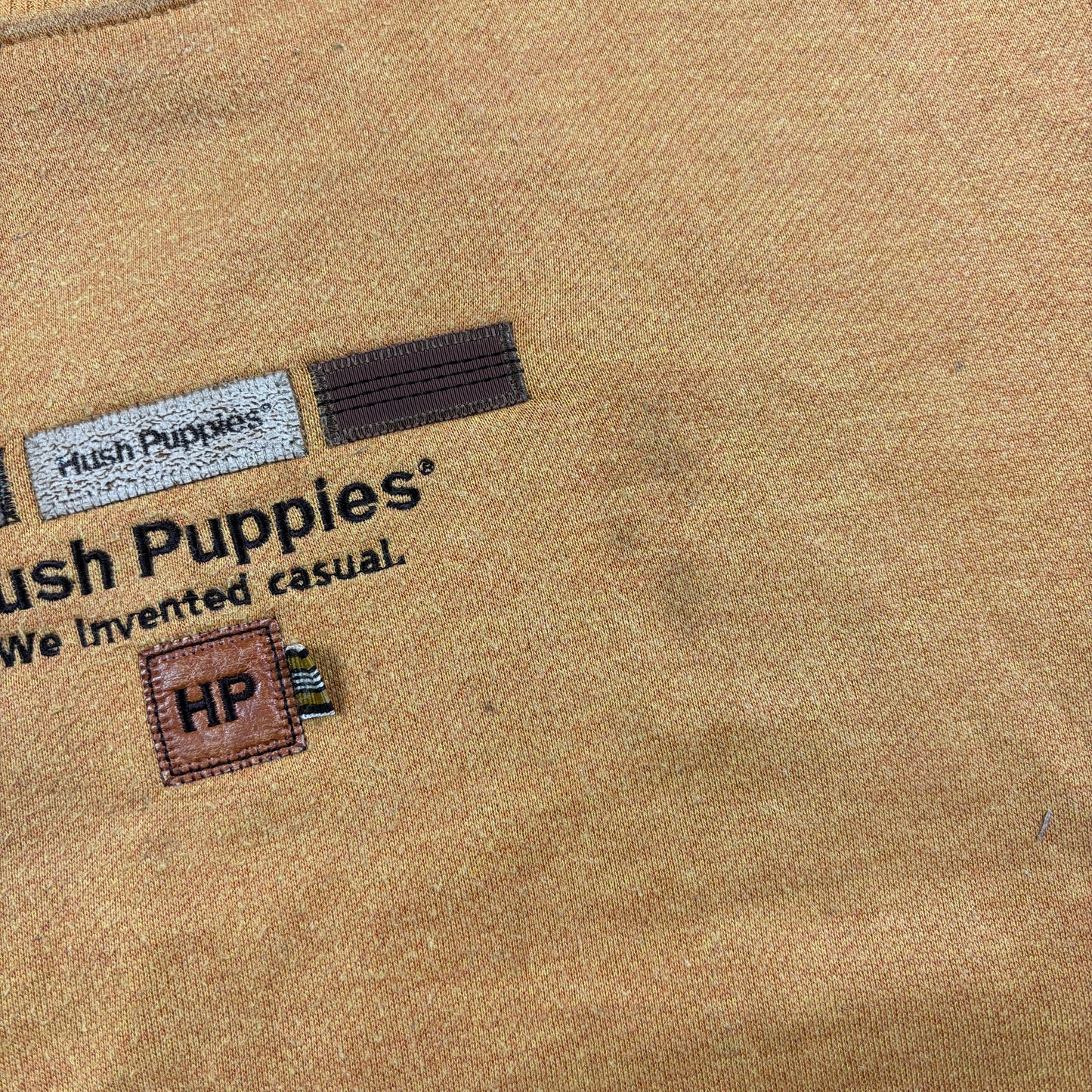 Vintage 90s Hush Puppies Boxy Brown Embroidered Sweatshirt - L