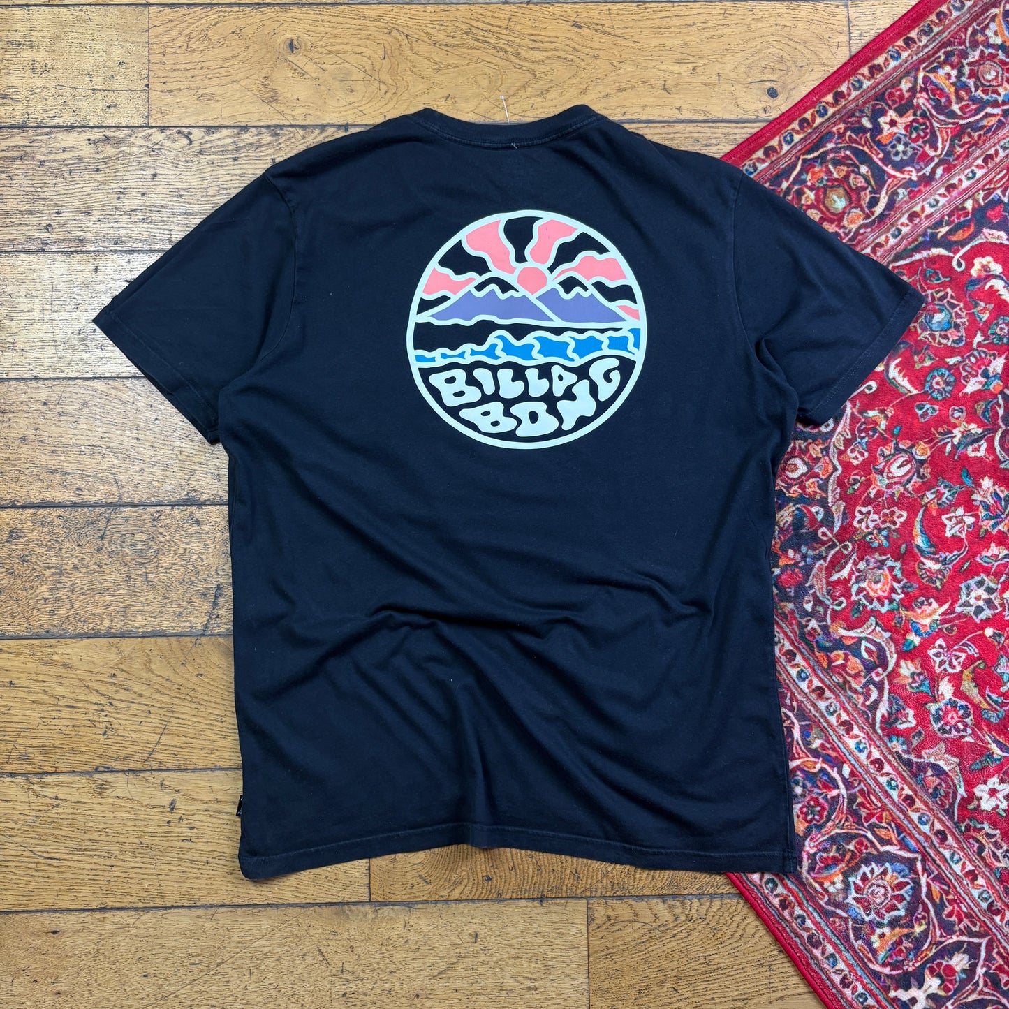 Vintage Billabong Black Surfwear Graphic T-Shirt - L