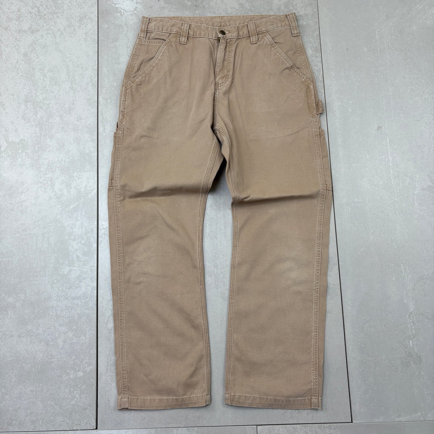 Vintage Carhartt Brown Workwear Carpenter Baggy Trousers - 33
