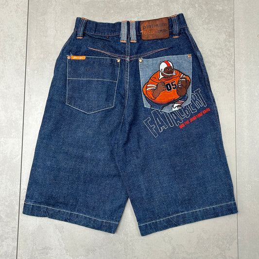 Vintage Fubu Embroidered Hip Hop Baggy Shorts Jorts - 26