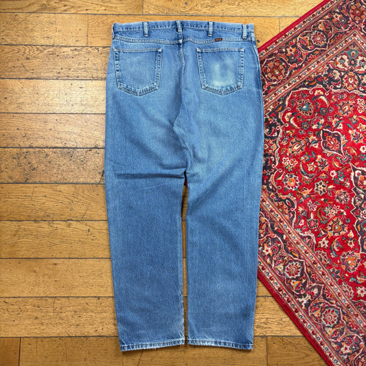 Vintage Rustler Blue Straight Denim Workwear Jeans - 40