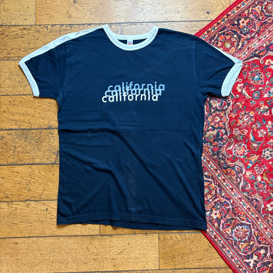 Vintage Levis California Navy Ringer Graphic T-Shirt - S