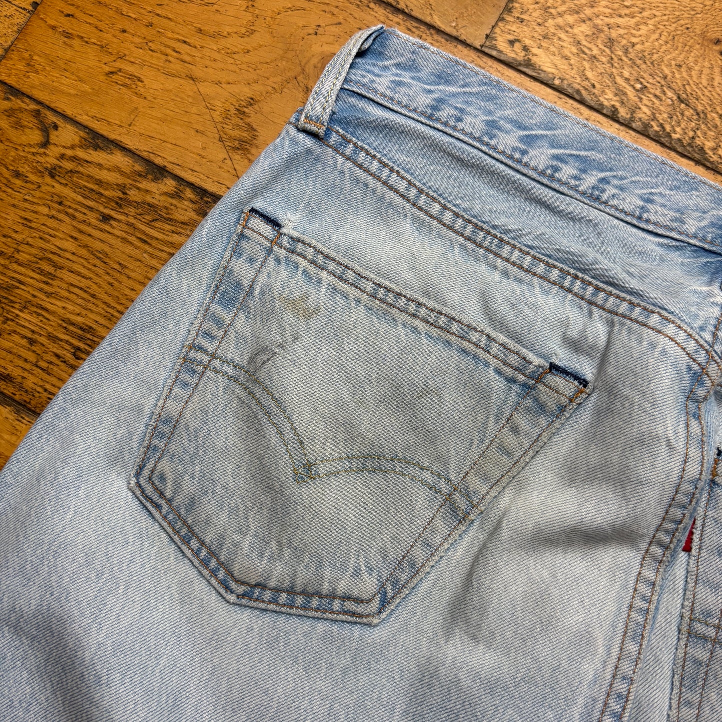 Vintage Levis 501 Straight Blue Denim Jeans - 30R