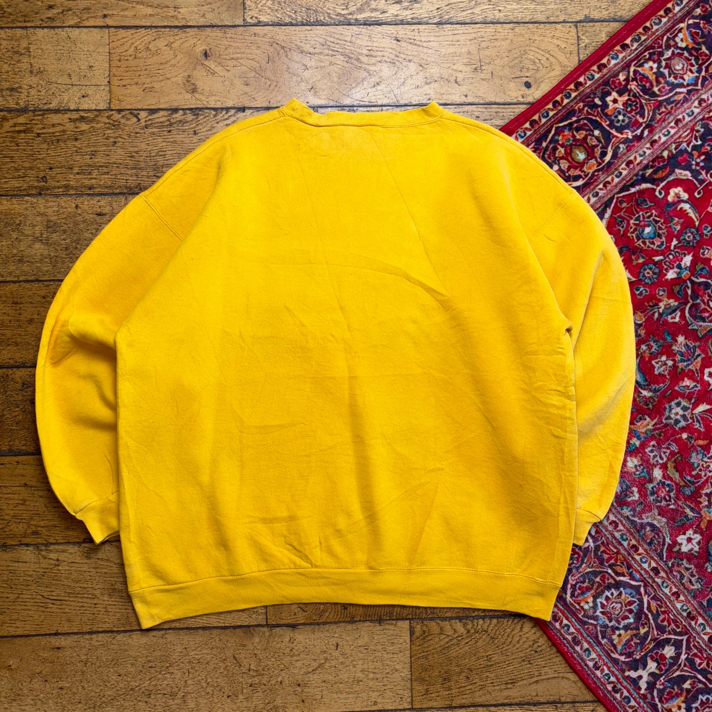 Vintage 90s Adidas Originals Yellow Embroidered Sweatshirt - XL
