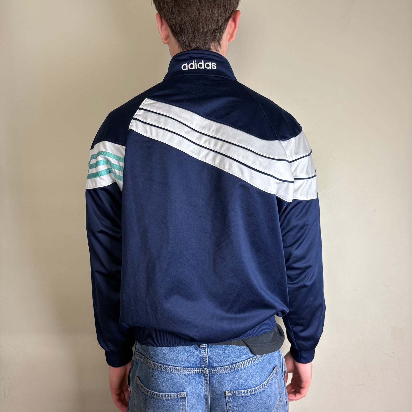 Vintage Adidas Navy 90s Tracksuit Track Jacket - M