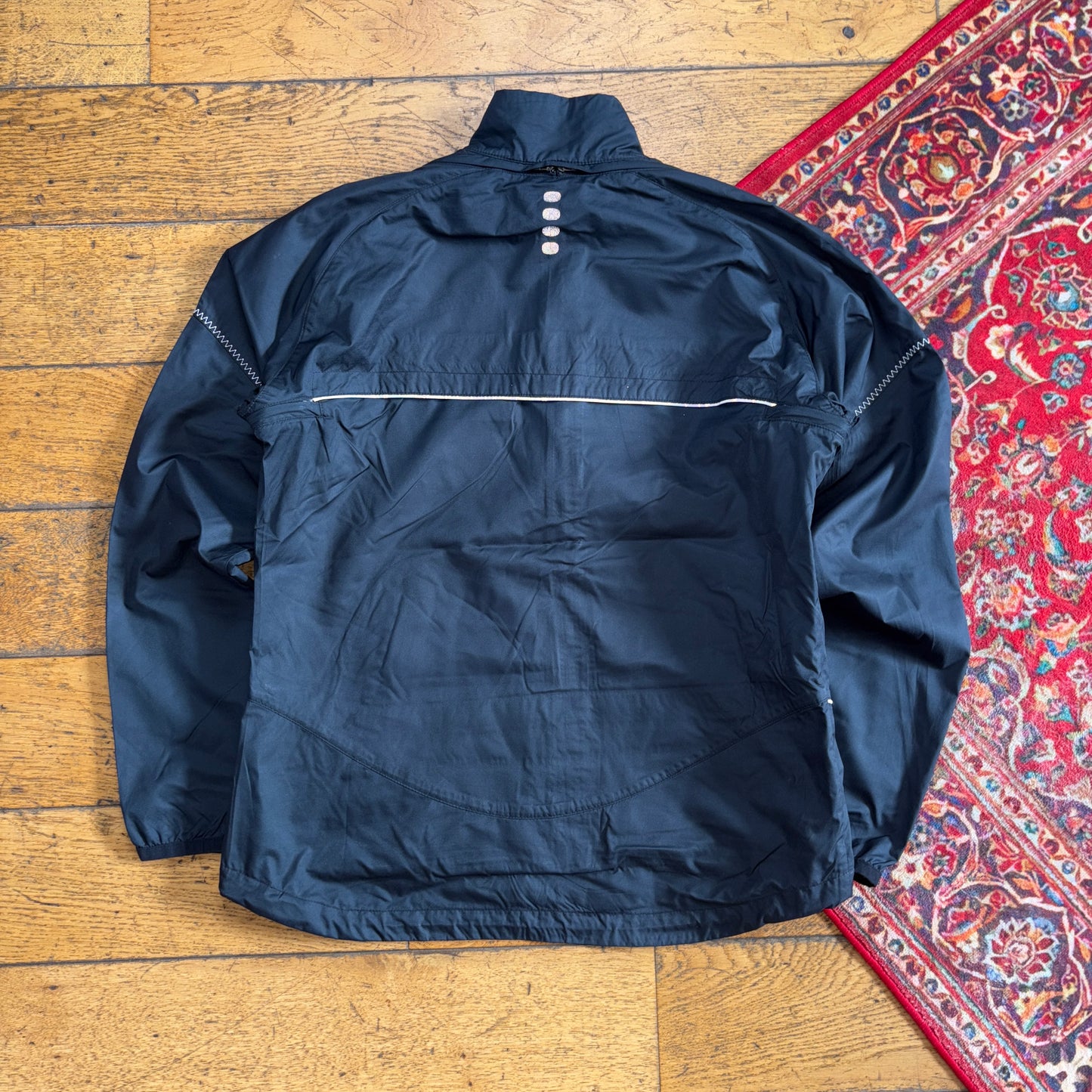 Vintage Nike Womens Black Tracksuit Track Shell Windbreaker Jacket - M