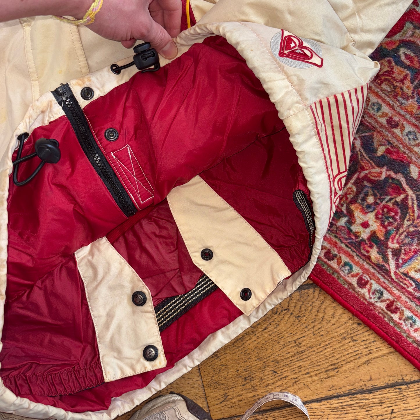 Vintage Quiksilver Ski Cream Snow Jacket Coat - M