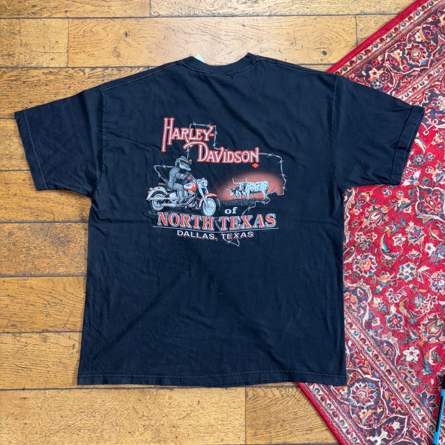 Vintage Harley Davidson Black Eagle Graphic T-Shirt - XL