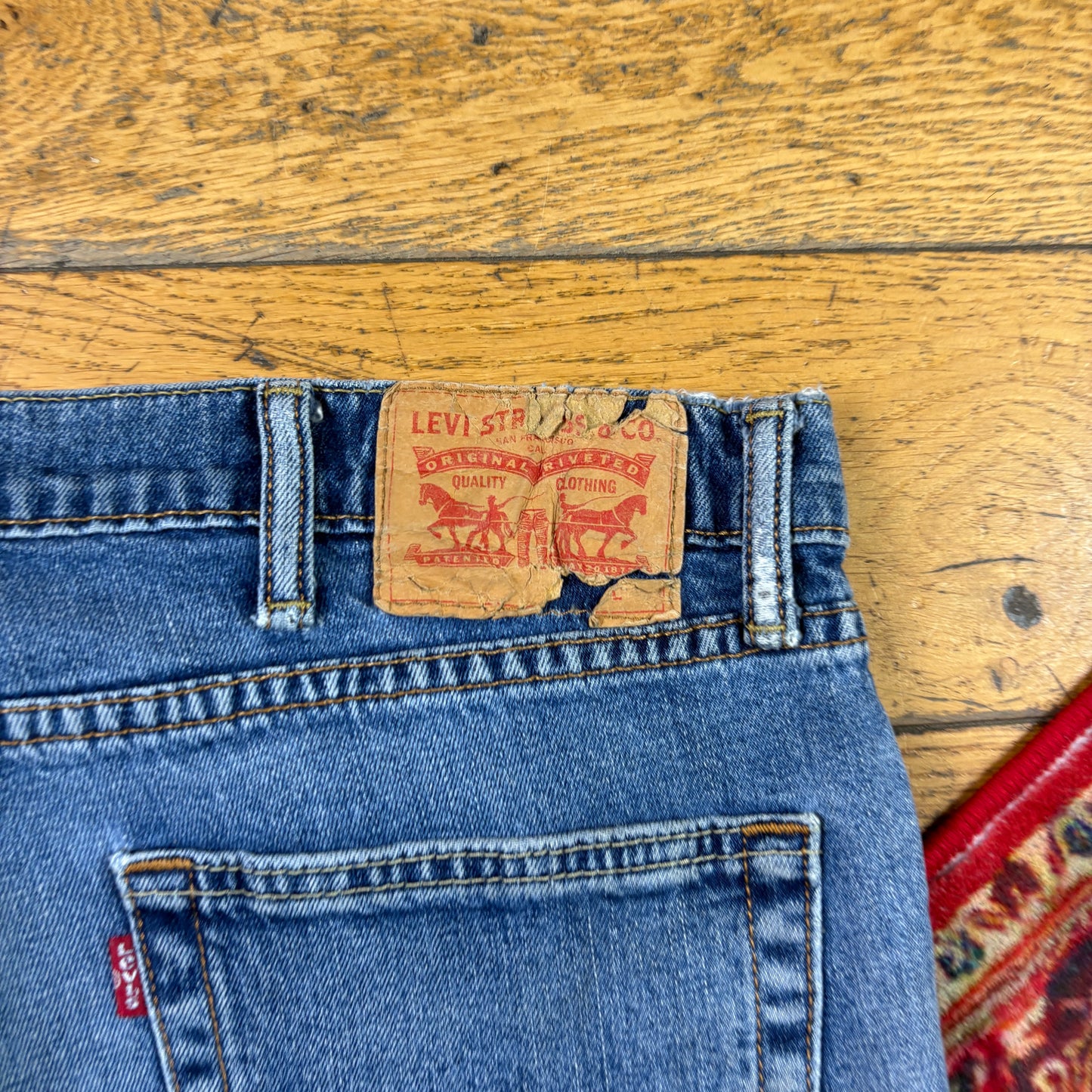Vintage Levis Slim Straight Blue Denim Jeans - 36