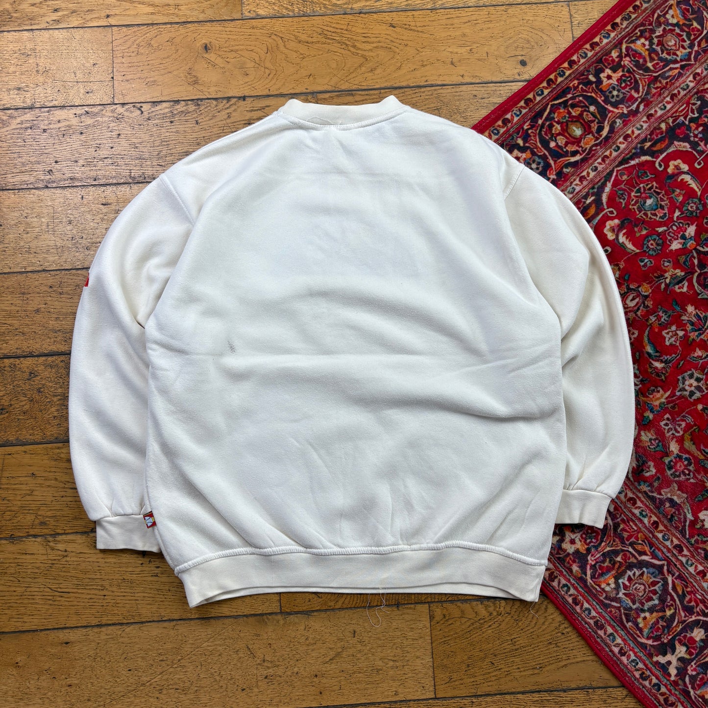 Vintage Ellesse Cream Embroidered Sweatshirt - XL