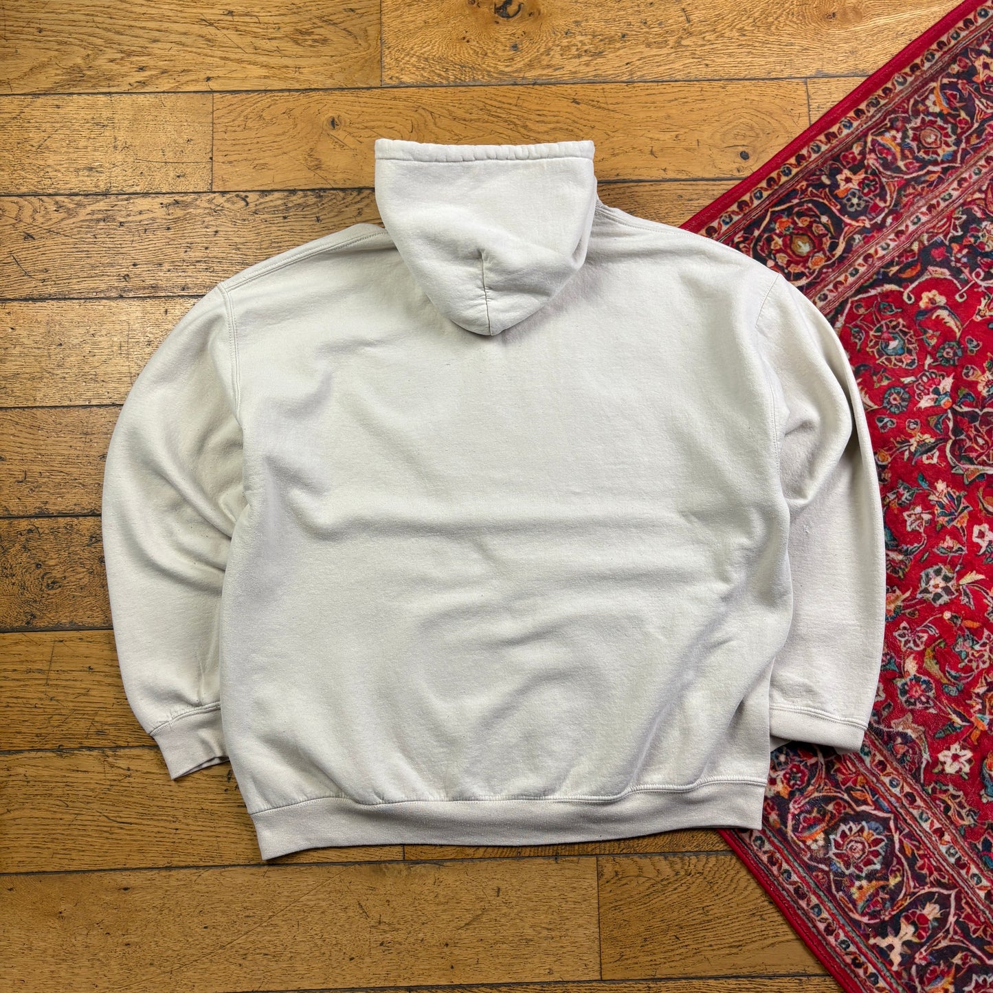 Vintage Goose and Gander Cream Embroidered Hoodie Sweatshirt - XL