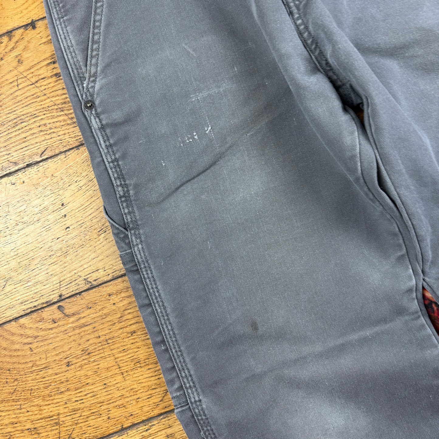Vintage Dickies Workwear Carpenter Baggy Grey Trousers - 30