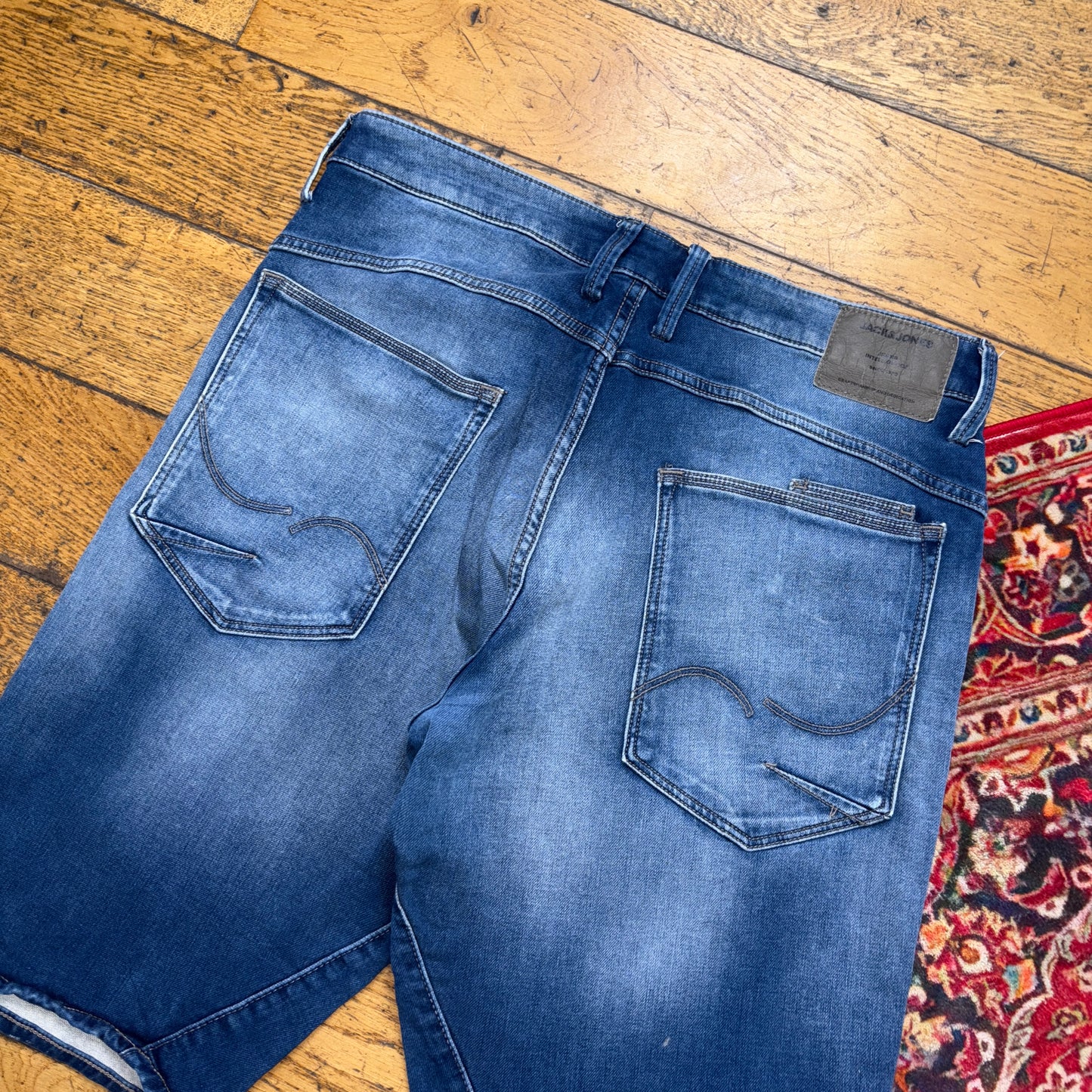 Vintage Jack and Jones Blue Denim Shorts - 36