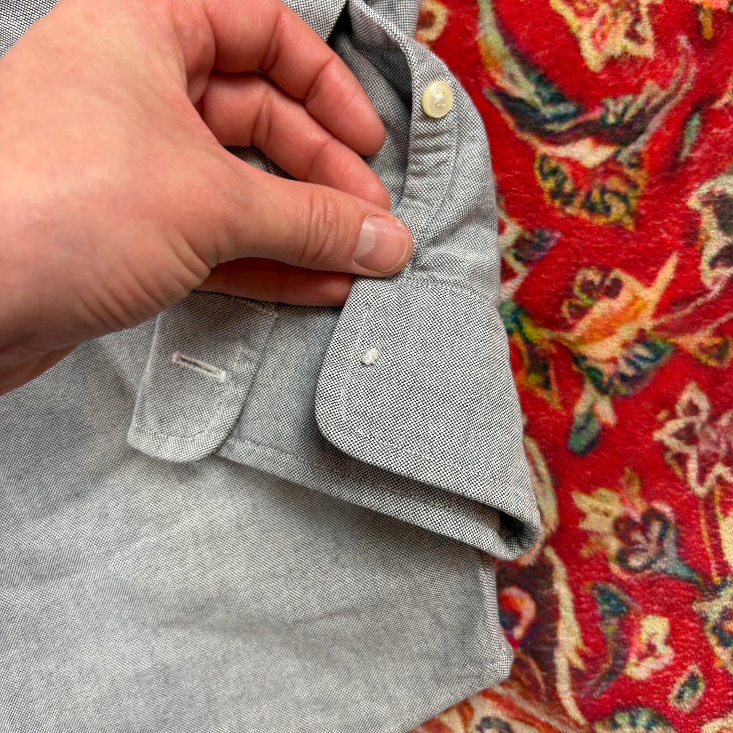 Vintage Ralph Lauren Blue Grey Embroidered Shirt - XXL