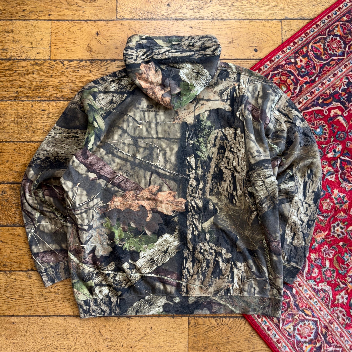 Vintage Realtree Camo Green Hoodie Sweatshirt - XL