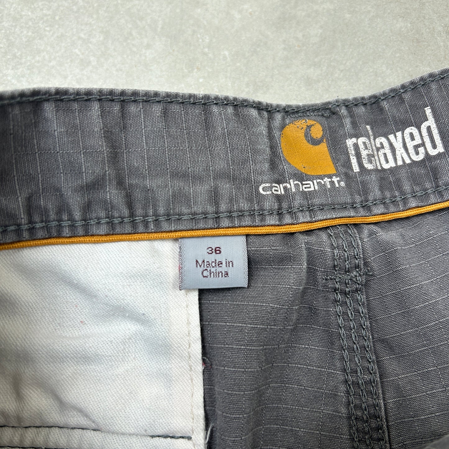 Vintage Carhartt Workwear Baggy Carpenter Grey Shorts - 36