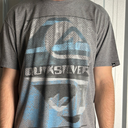 Vintage Quiksilver Grey Surfwear Graphic T-Shirt - M
