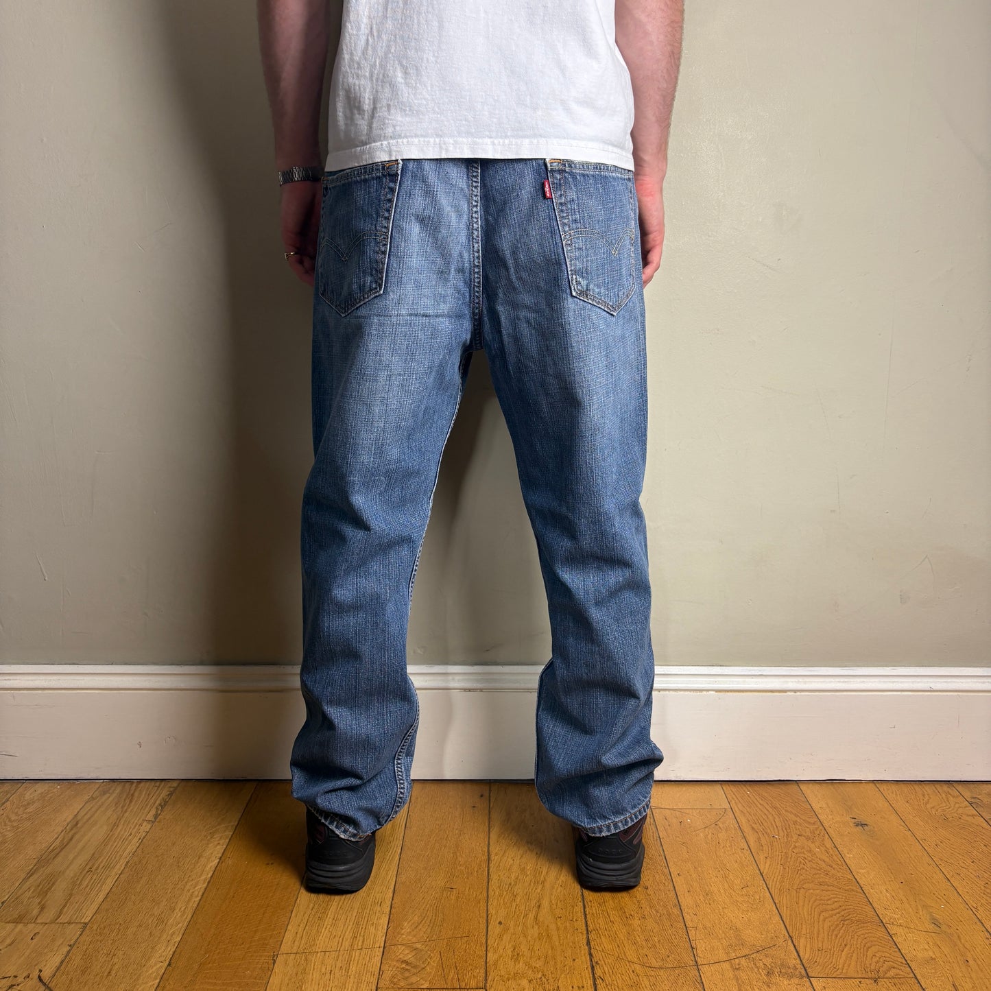 Vintage Levis 550 Baggy Blue Denim Jeans - 38S
