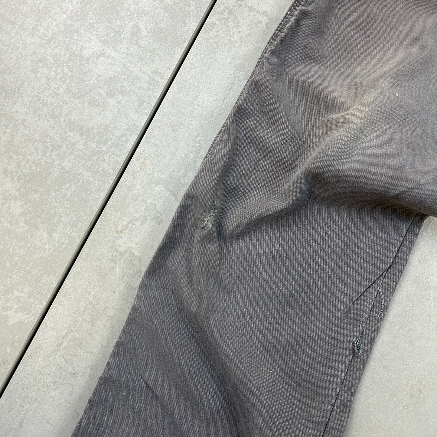 Vintage Carhartt Grey Workwear Carpenter Straight Trousers - 34