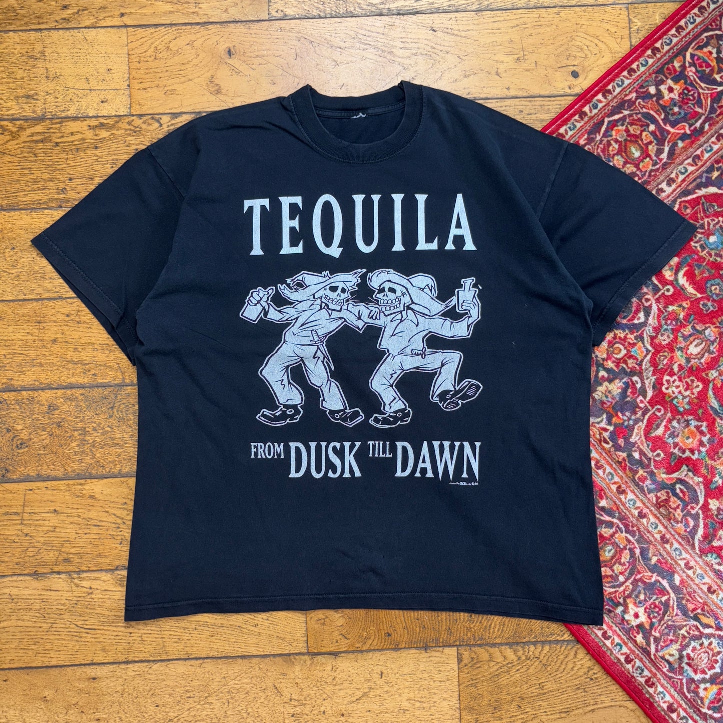 Vintage 1999 Tequila Black Graphic T-Shirt - XL