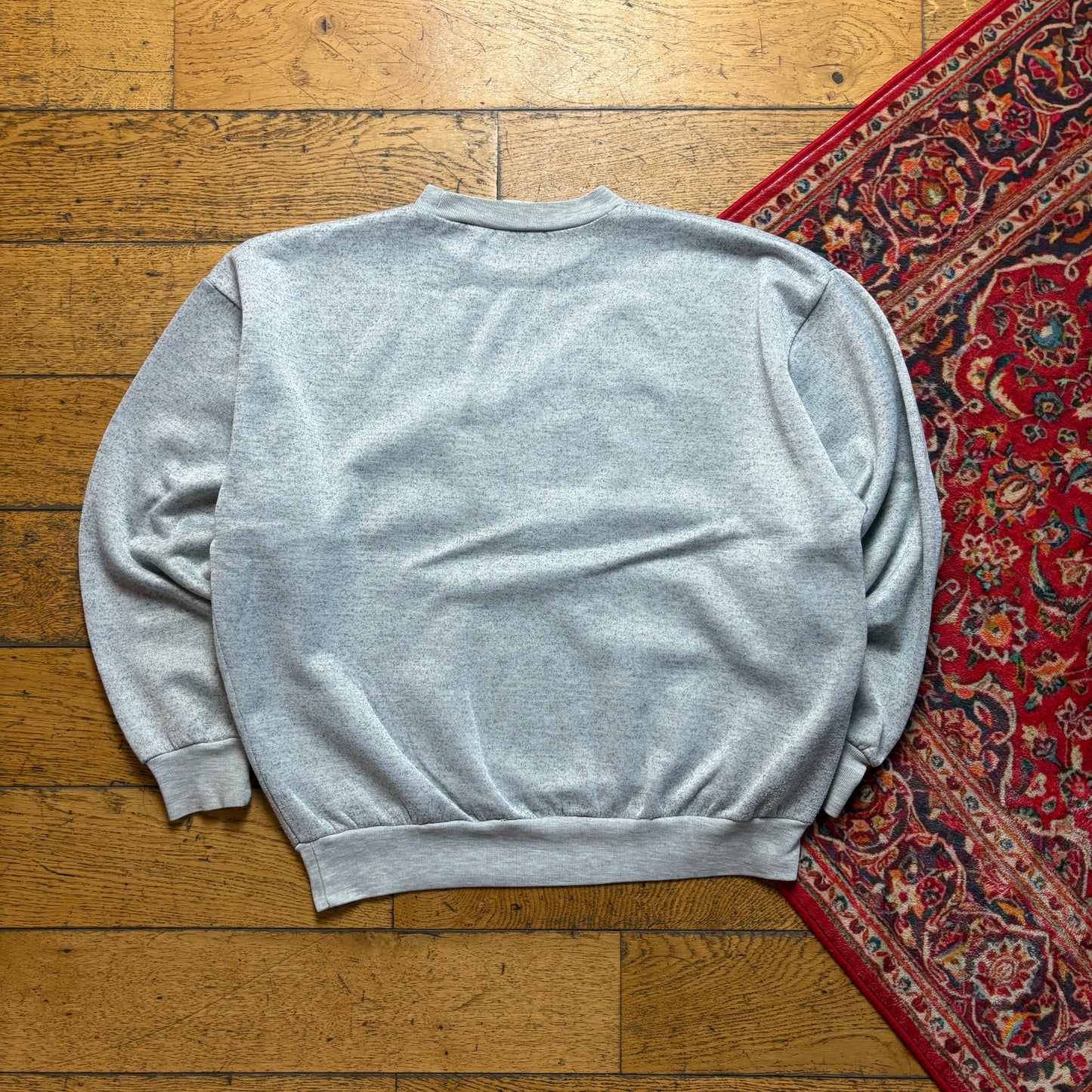 Vintage 90s Grey Graphic Boxy Sweatshirt - XL
