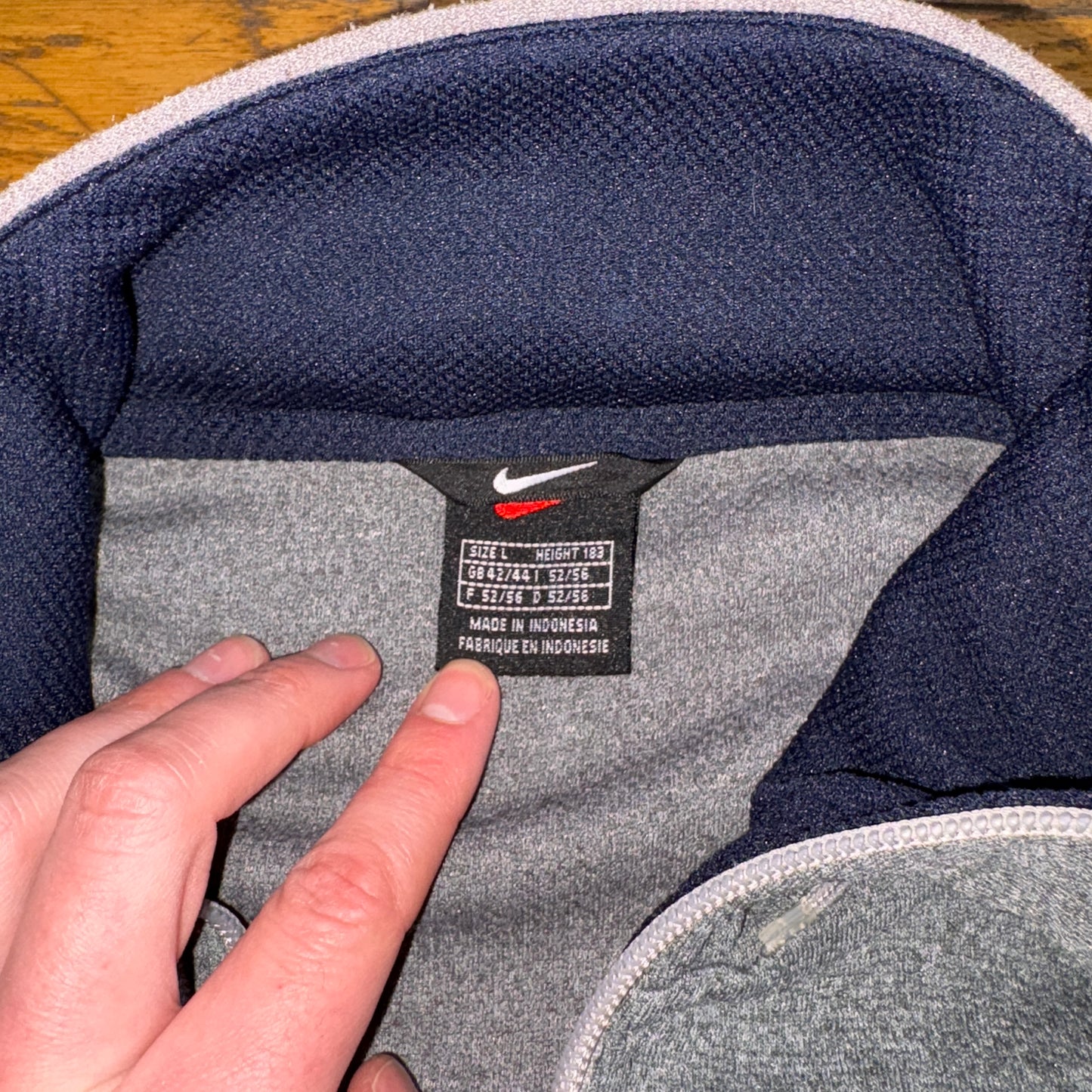 Vintage Nike Grey Tracksuit Track Shell Windbreaker Jacket - XL