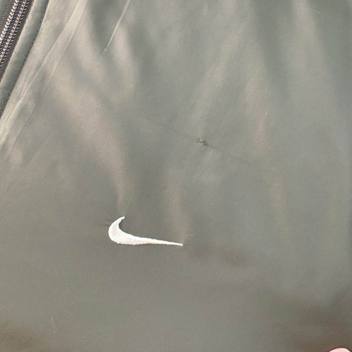 Vintage Nike 00s Y2K Swoosh Green Parka Coat Puffer Jacket - M