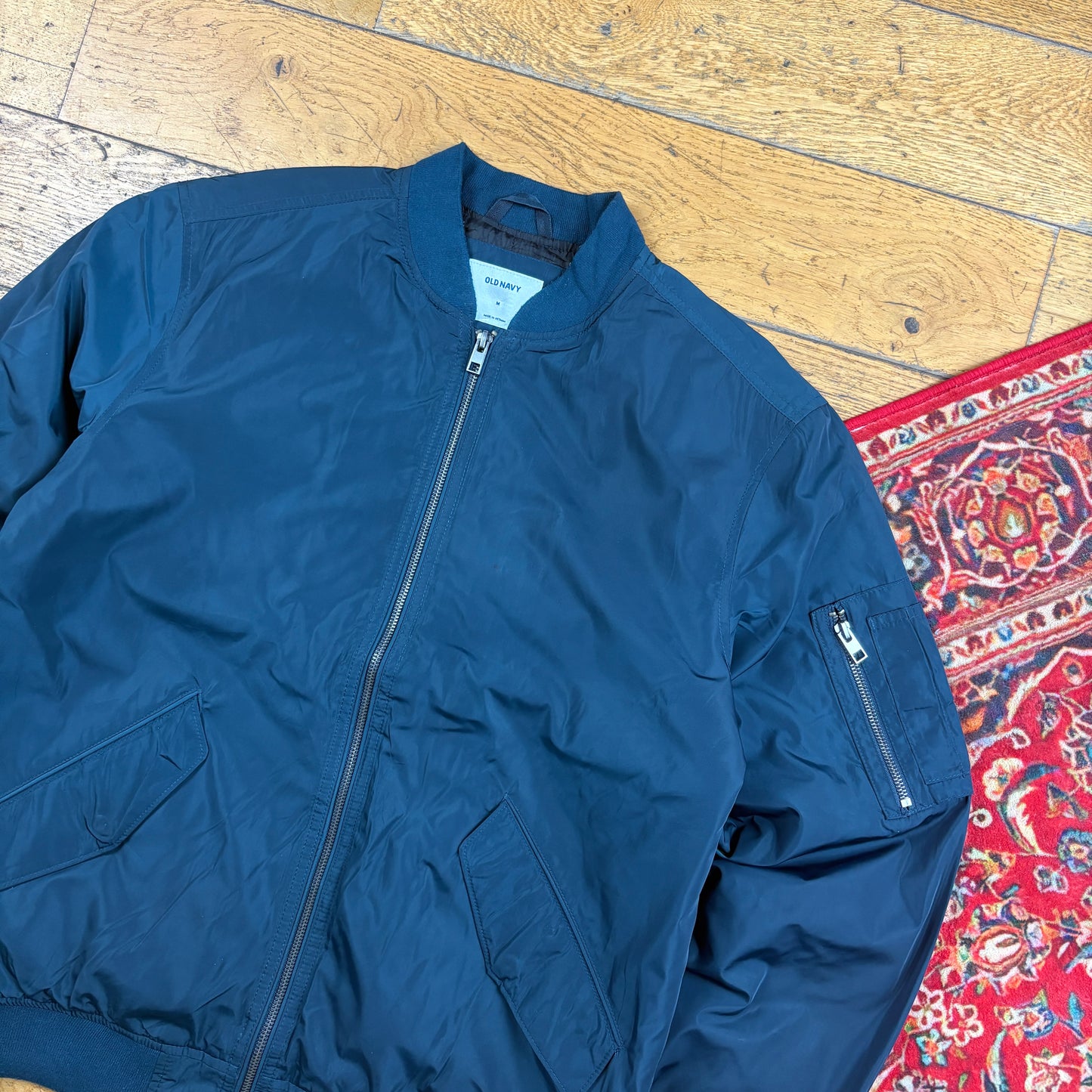 Vintage Blue MA-1 Bomber Jacket - M