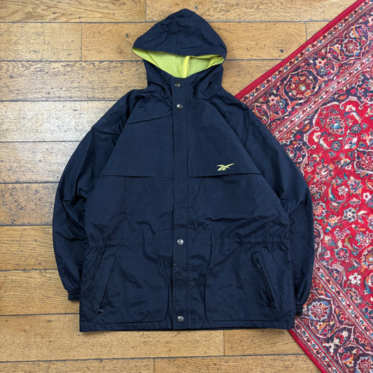Vintage Reebok Black Parka Jacket - L