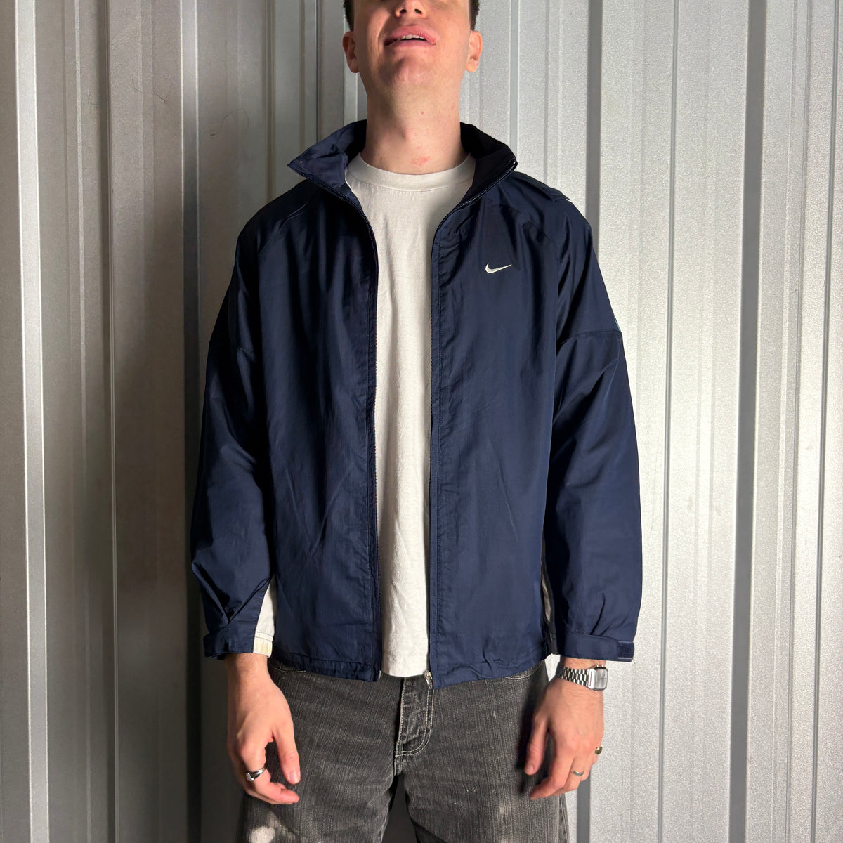 Vintage Nike 00s Y2K Kids Navy Tracksuit Track Shell Jacket - XL Kids