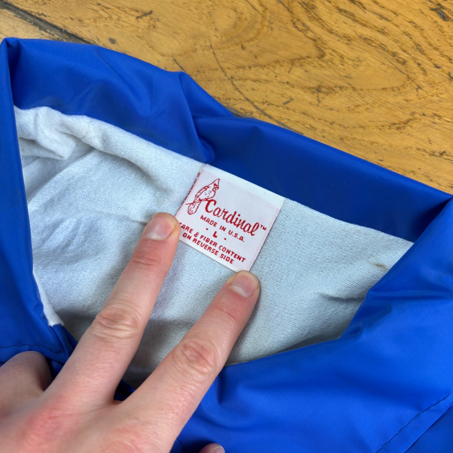 Vintage Blue Nylon Coach Harrington Jacket - L