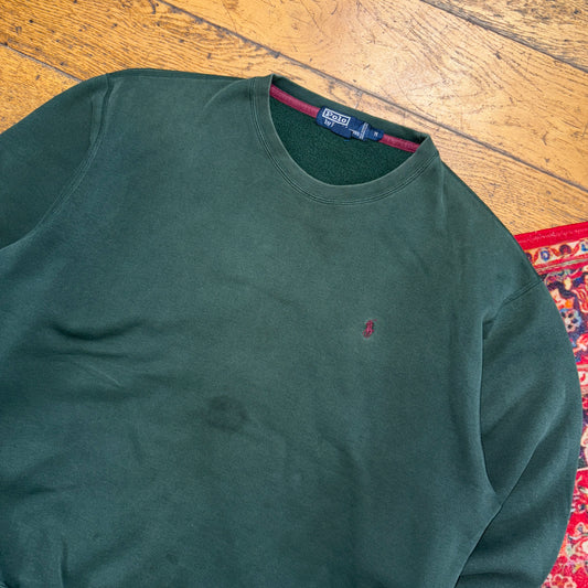 Vintage Ralph Lauren Green Embroidered Sweatshirt - XL