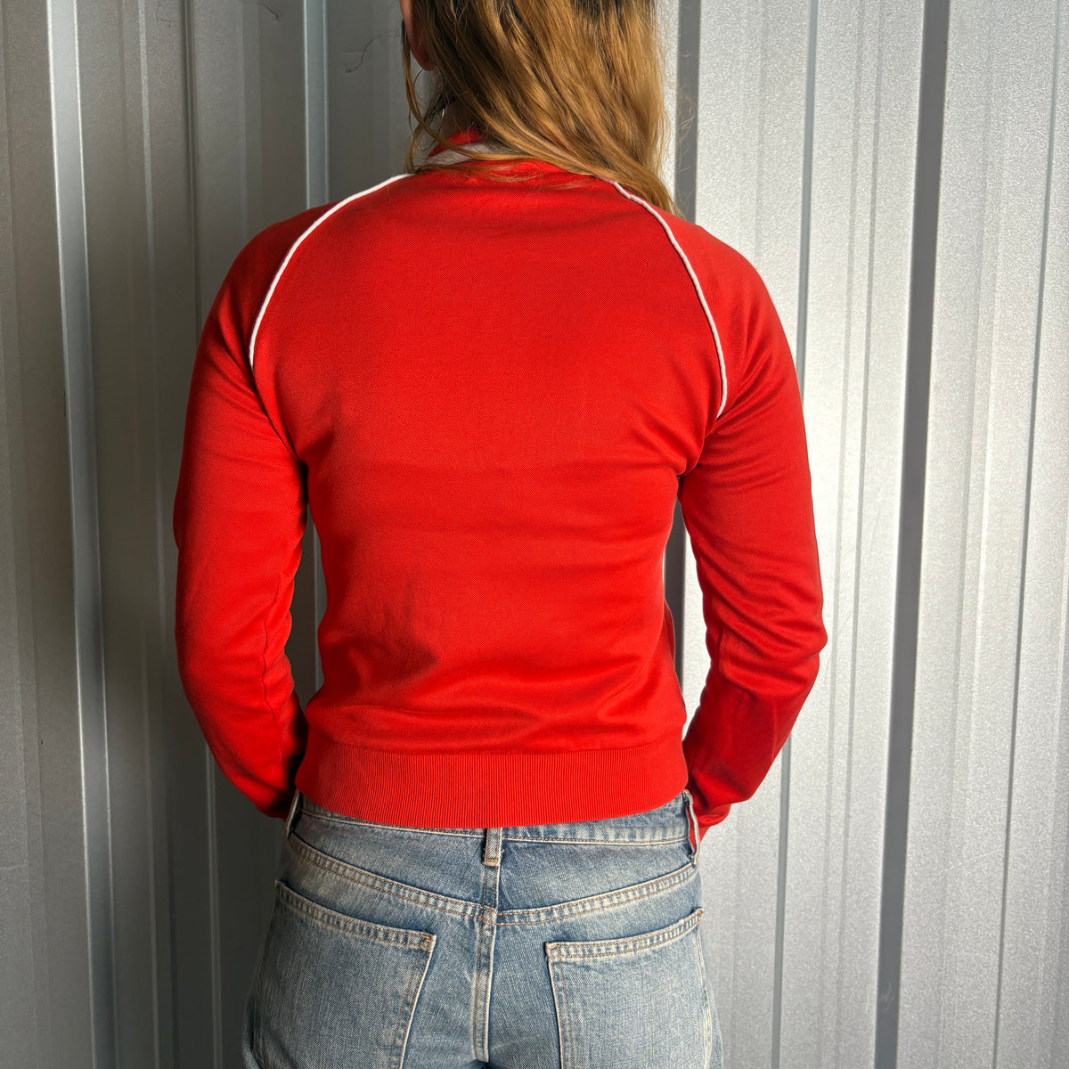 Adidas Red Tracksuit Womens Track Jacket - S