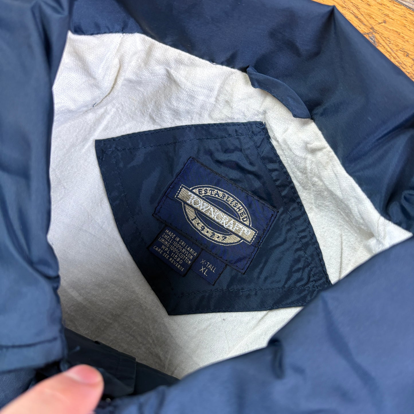 Vintage Navy Nylon Coach Harrington Jacket - XL