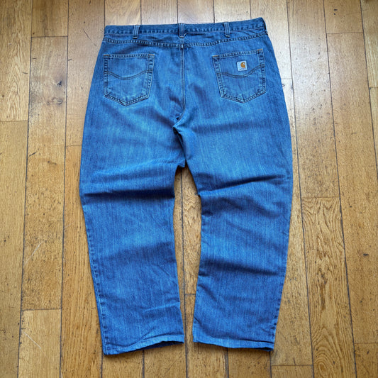 Vintage Carhartt Workwear Carpenter Baggy Blue Jeans - 42