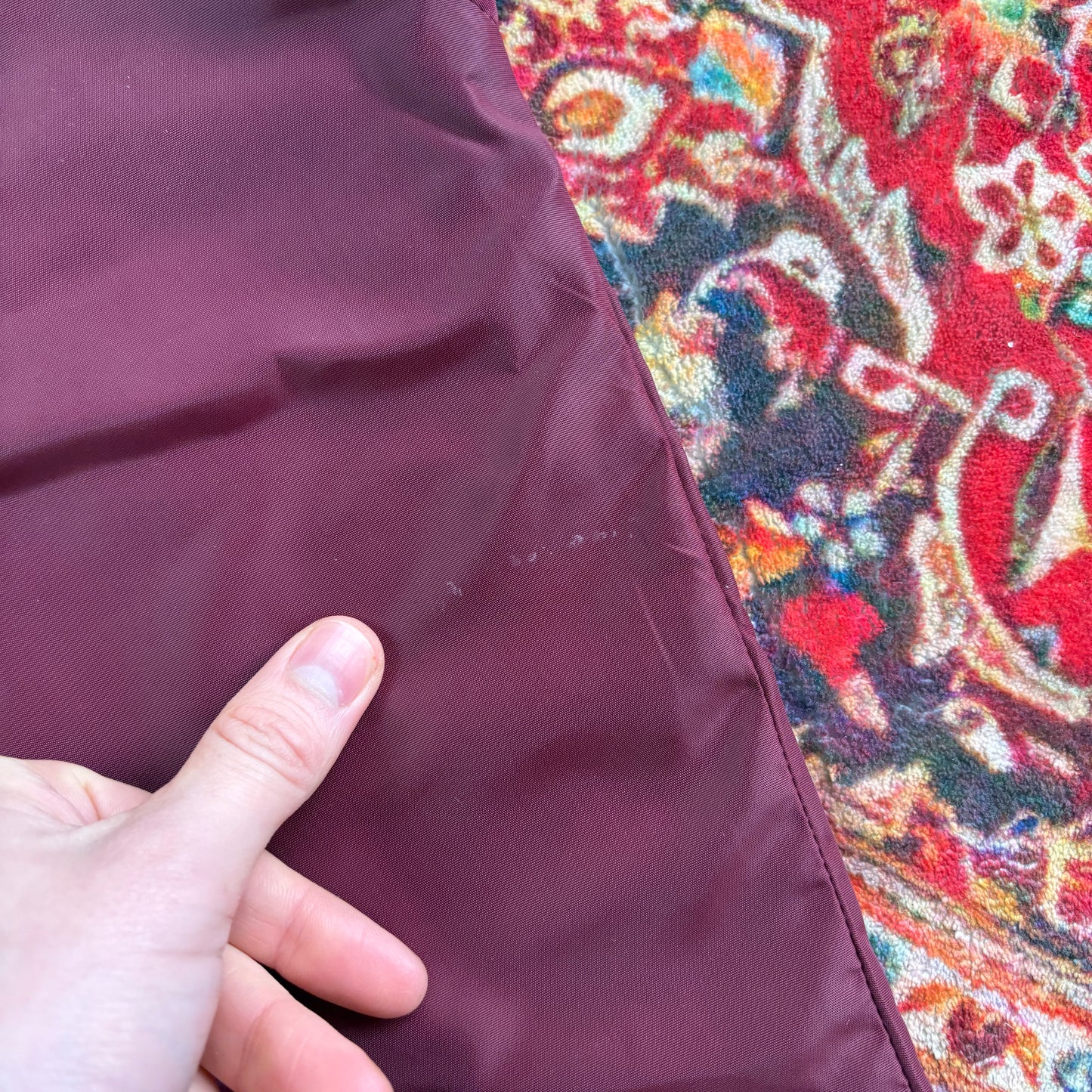 Vintage Burgundy Nylon Coach Harrington Jacket - M