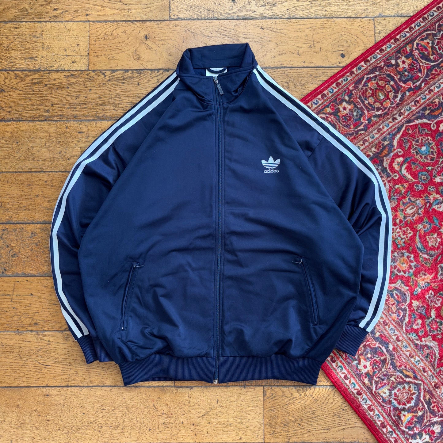 Vintage 90s Adidas Navy Tracksuit Track Jacket - XL