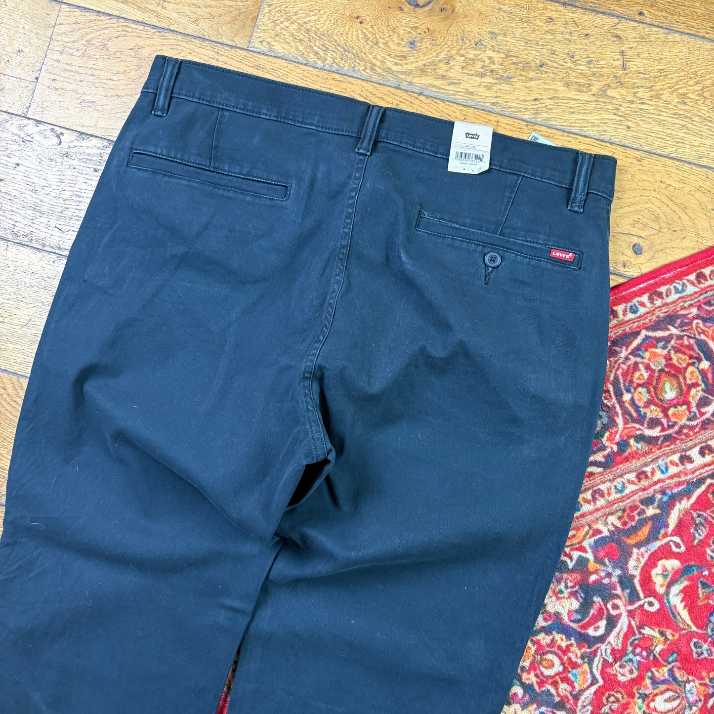 Vintage Levis Tapered Black Chinos - 38