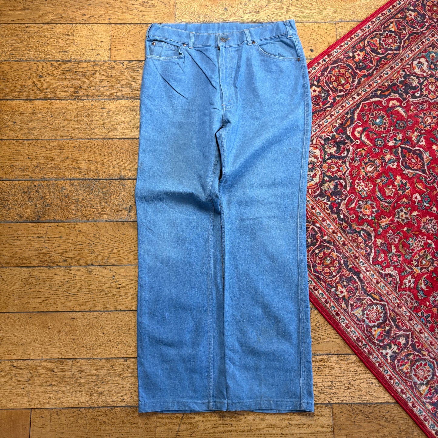 Vintage 1980s Levis Action Jeans Straight Blue Denim Jeans - 36L