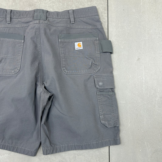 Vintage Carhartt Workwear Baggy Grey Carpenter Shorts - 42