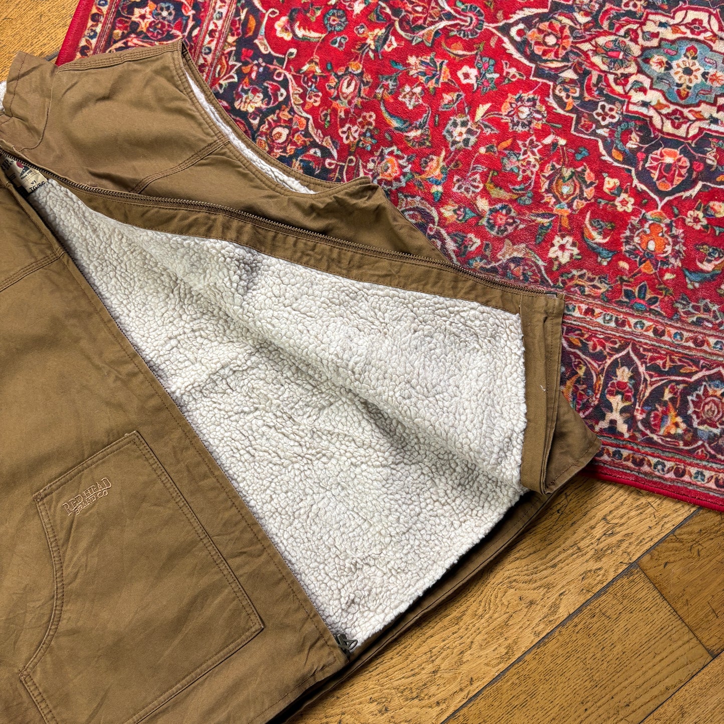 Vintage Brown Gilet Vest Workwear Carhartt Style Jacket - XL